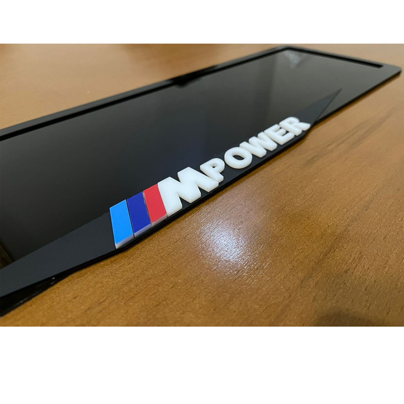 جزئیات قاب پلاک خودرو مدل M-POWER مناسب برای bmw730